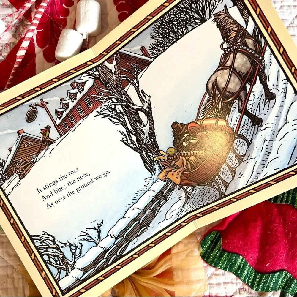 Vintage Over The River And Through The Wood Thanksgiving Poem Hardcover Book